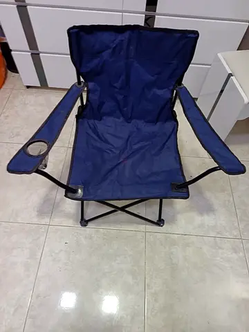 Sturdy Folding Camping Chair with Built-In Cup Holder