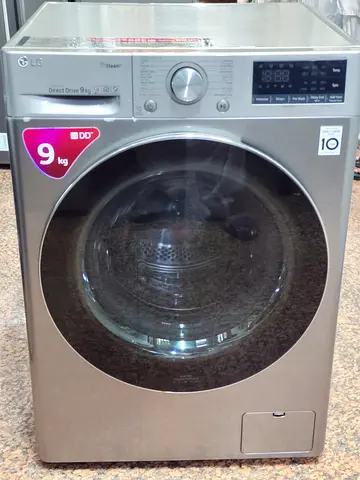 LG 9kg Front Load Washing Machine - Silver, Direct Drive