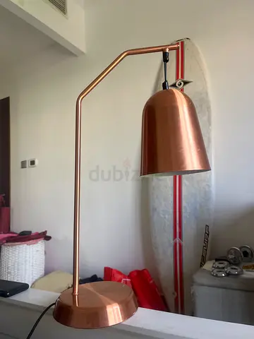 Copper Finish Modern Desk Lamp
