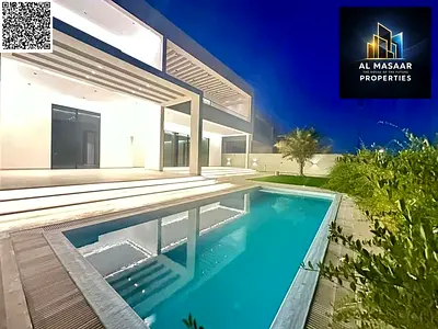Villa in Al Zorah, Ajman, in the heart of the golf course complex. Freehold ownership, including el