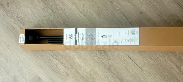 New Black Curtain Rod / Drapery Pole (Unopened in Box) 44in - 126in 16/13mm diameter