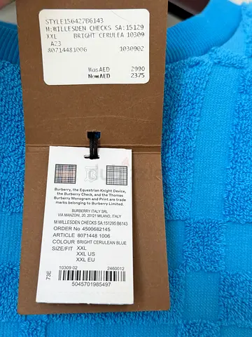 Burberry t-shirt xxl