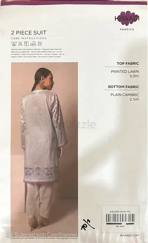 Khaadi 2-Piece Printed Lawn Suit (Unstitched) - Light Pastel