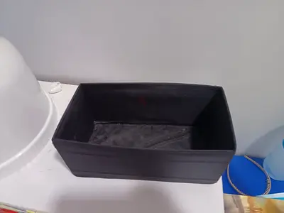 Foldable Black Fabric Storage Box Organizer (Quick Sell)
