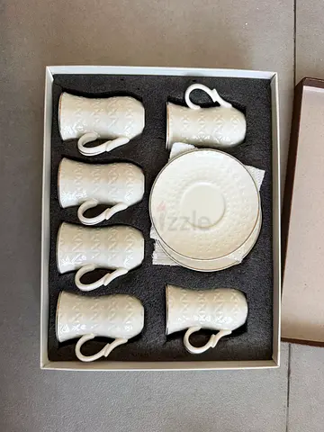 Brand new white ceramic coffee/tea cup set (6 pcs)