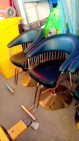 Set of 3 Swivel Bar Stools with Padded Seats and Chrome Base