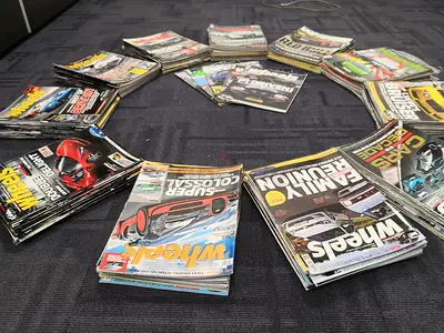 Collection of nostalgic  Wheels magazine - 5 years - 230 numbers