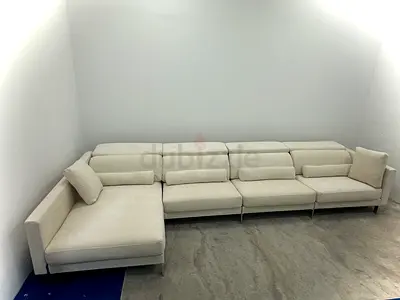 Made in Italy beige color lshape sofa