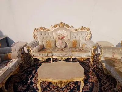 3+3+3 seater with 2 corner tables and 1 big center dining table
