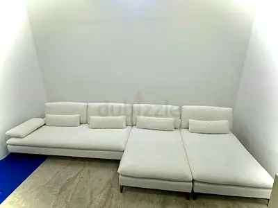 Rochebobois white color lshape sofa