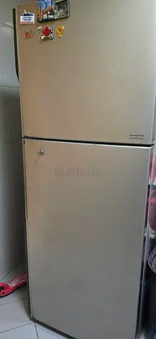 Stainless Steel Double-Door Refrigerator - Good Working Condition