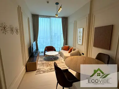 Furnished 1BR | Downtown City View | Balcony | Binghatti Amber JVC