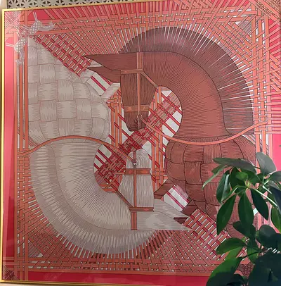 Hermes scarf framed