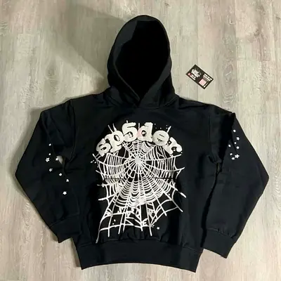 Black Spiderweb Graphic Hoodie - ALL SIZES, New with Tag