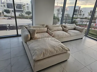 Selling top quality Marina Home feather filled Sofa Beige Excellent Condition like new Condition