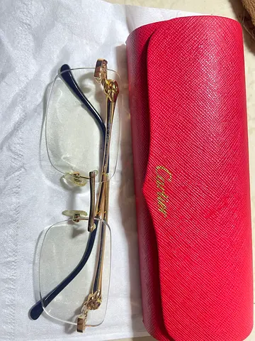 Cartier Rimless Glasses with Red Protective Case