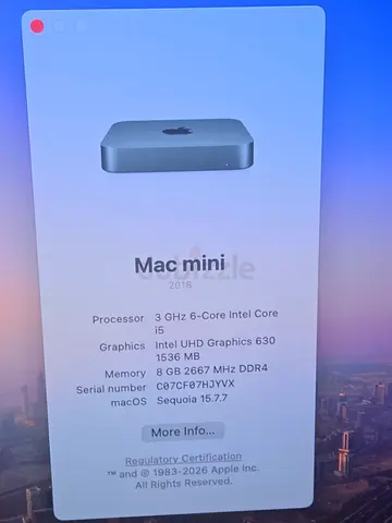 Apple Mac mini (2018) - Intel Core i5, 8GB RAM, 256GB SSD