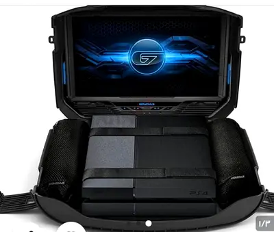 Portable PS4 ,ps5 Travel Case with Built-in Monitor (Protective Carry Case)