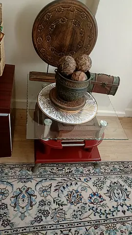 Glass side table