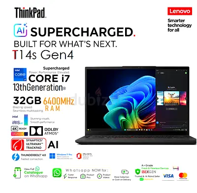 ● ThinkPad T14S Gen4 ● 13thGen i7 6400Mhz 32GB Extreme Sleek Premium . xps x1 car t14 p14s p1 zbook