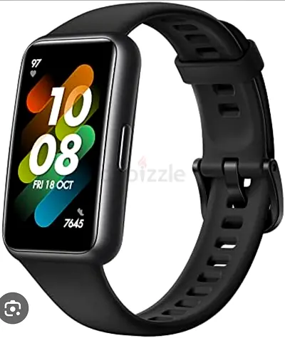 Huawei Band 7 / Honor Band style smart fitness watch and Charging Cable - Black