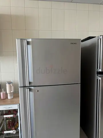 Hitachi Stainless Steel Double-Door Refrigerator (Used) - Good Condition