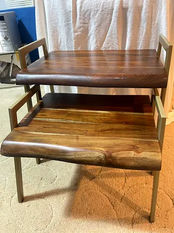 Marina Home Wooden Side Tables / End Tables – Set of 2