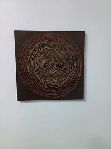 Modern Abstract Spiral Canvas Wall Art – Minimalist Geometric Painting