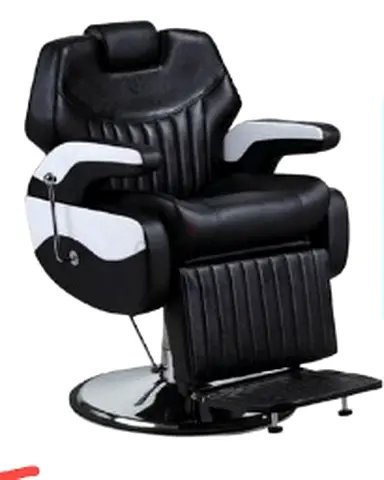 Black Hydraulic Barber / Salon Chair with Recline and Footrest