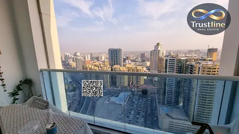 شقة غرفتين وصالة للبيع في أبراج الواحة  إطلالة مفتوحة 3 حمامات المساحة: 1561 قدم مربع