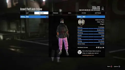 Gta 5 Modded Account⭐️Level 6667💰 $207B🏃‍♂️Fast Run🕰️Inactive Since 2016🔄 Free Name Change