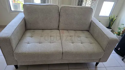 Comfortable Light Grey Three +Two Seater Sofa