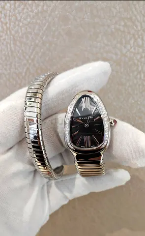 Bvlgari Serpenti Tubogas Womens Watch - Stainless Steel with Diamonds