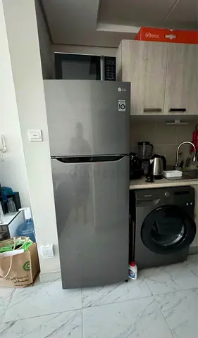 LG Top Freezer Refrigerator 333 L - Silver, Excellent Condition