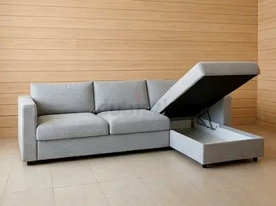 Ikea vimle Light Grey L-Shaped Storage Sofa bed - Right Chaise