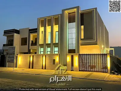 فيلا فاخرة للبيع في العالية - ارقي مناطق عجمان - فيلا راقية، تشطيب سوبر ديلوكس، السعر شامل التكييف المركزي بالكامل وبدون رسوم سنوية