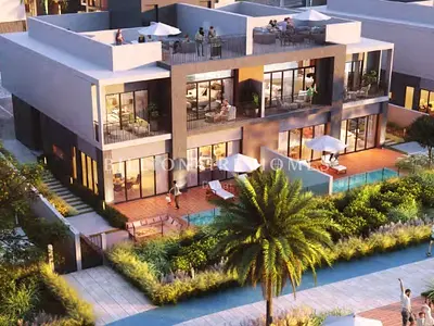 فيلا من 4 غرف نوم | ساوث باي 3 | إطلالات على المسبح والحديقة | تصميمات داخلية مفروشة