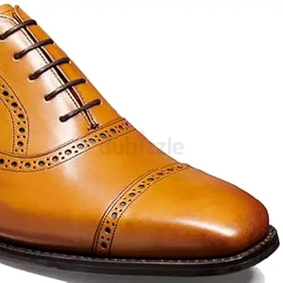 Mens Tan Leather Oxford Brogue Dress Shoes savilerowco Original