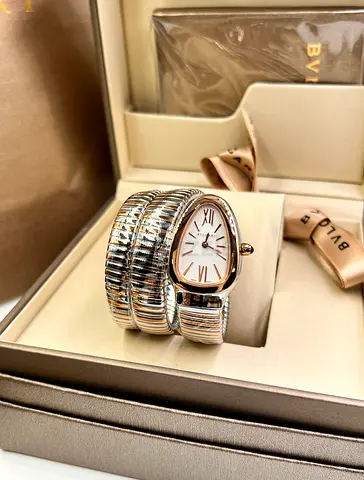 Bvlgari Serpenti Tubogas Ladies Super Master Copy Watch - Two-Tone Rose Gold  Steel