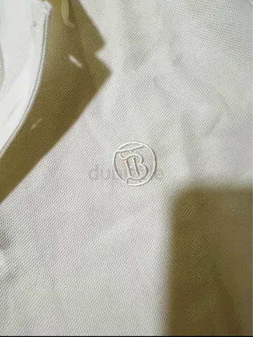 White Burberry Polo Shirt embroidered polo shirt - size M (pre-owned)