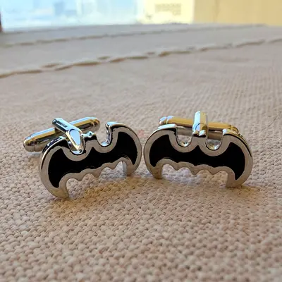 Batman, Bullet and Light Bulb Cufflinks - 3 pairs