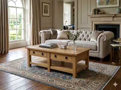 wooden pottery barn coffee table
