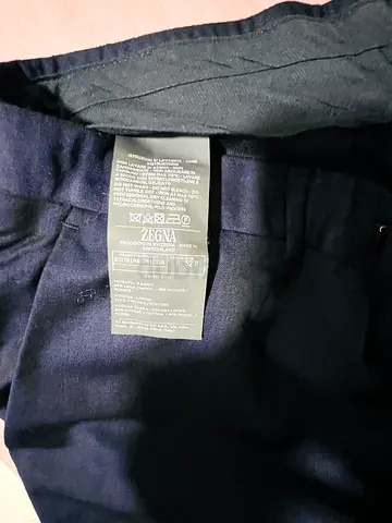 Ermenegildo Zegna Mens Dress Trousers - Navy, Size 52R