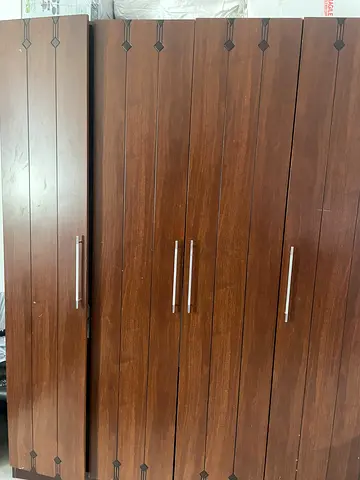 Solid Wood Wardrobe / Chest of Drawers - Dark Brown