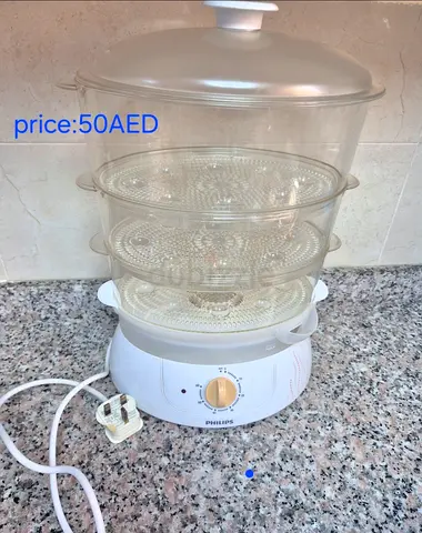 Philips 3-Tier Electric Food Steamer - Used, 50 AED