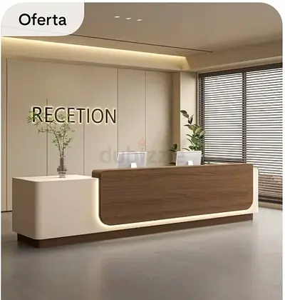 Matte White Reception Desk