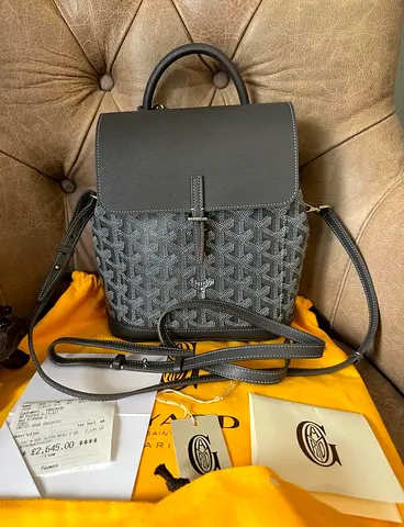 Goyard Alpin Mini Backpack
Grey Leather  Monogram Backpack - Small (With Dust Bag  Receipt)
