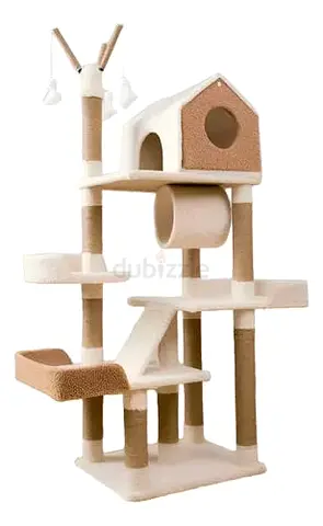 Multi-Level Cat Tree with Scratching Posts and Condo
