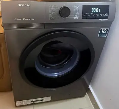 Hisense 8kg Front Load Washer (Inverter + Steam) - Excellent Condition