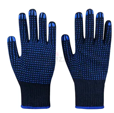 BLUE DOTTED GLOVES